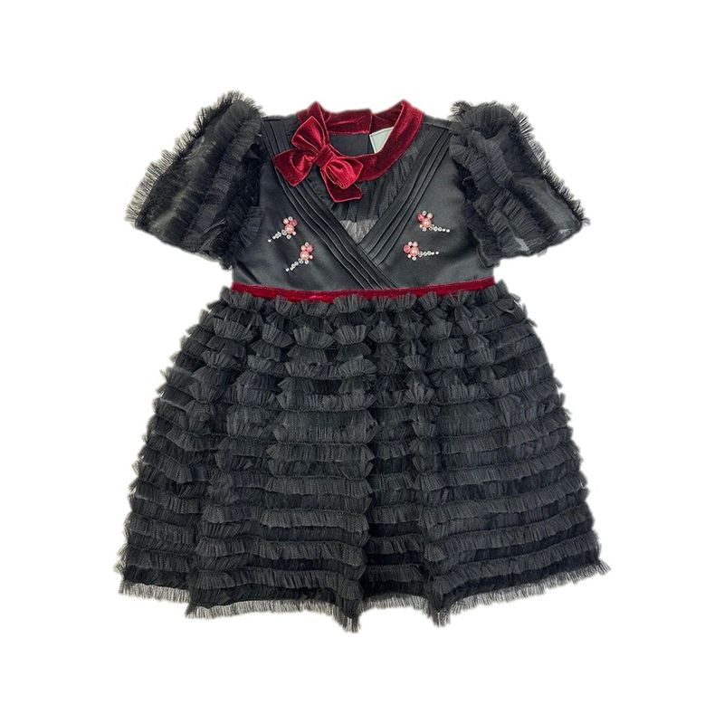 Petite Maison Kids Girls Kylie Dress, Black